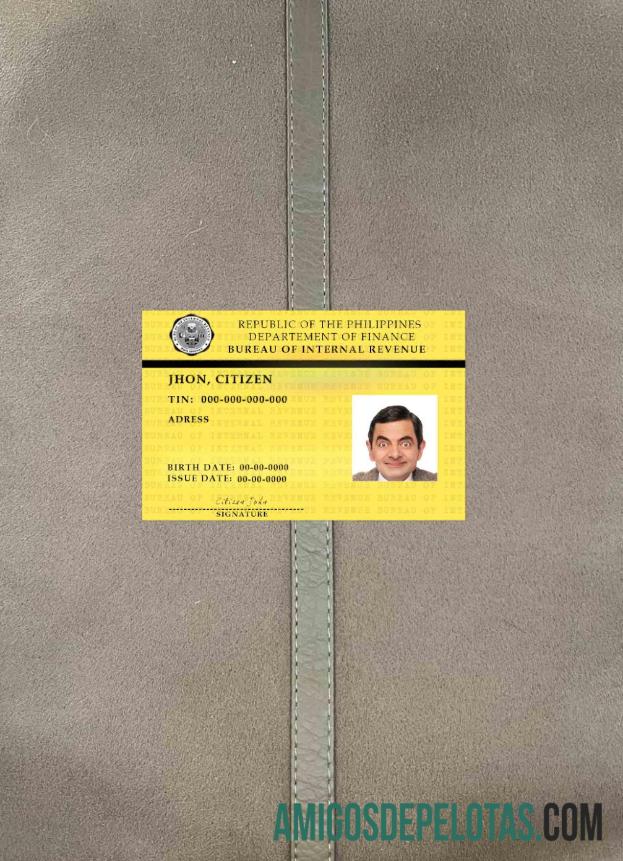 Philippines Bureau Of Internal Revenue olhar de foto frente exemplo